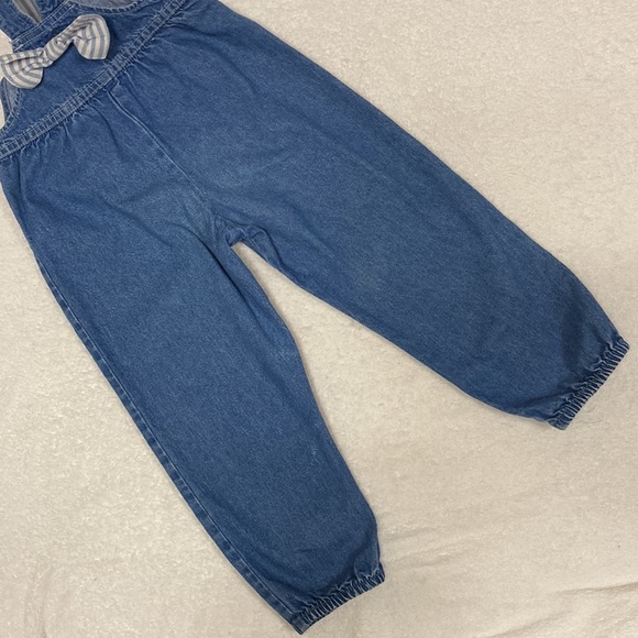 Vintage Oshkosh bow back striped accent overalls size 4 - Picture 5 of 8